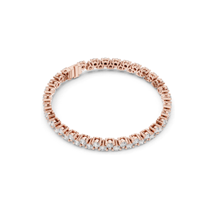 Bracelet tennis en diamants CVD de laboratoire 6,2 carats VVS-VS-EF, taille brillant rond, or 18 carats, 14 carats, 10 carats et argent 925, rose - Product Image 5