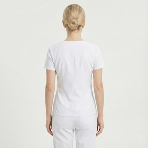 ชุดยูนิฟอร์มสครับผู้หญิงทันสมัย ผ้าไม่ยับ คอทรงกลม เสื้อและกางเกง ชุดพยาบาล แพทย์ ขายส่ง ชุดสครับยืดได้ - Product Image 4