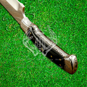 Cuchillo de Cocina Profesional Personalizado de Acero D2, Cuchillo de Carnicero de Alta Calidad, Ecológico, con Funda de Cuero de Cuerno de Toro Cómoda y Personalizada - Product Image 5