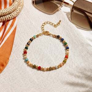 Jeulia Vibrant <b>Boho</b> Multicolor Semi-Precious Stone Beaded <b>Bracelet</b> Perfect Gift - Product Image 2