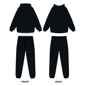 Dernier design – Survêtement réversible uni grande taille pour homme, idéal pour l'entraînement en salle de sport, doublure polaire, matière polyester/coton, séchage rapide - Product Image 1