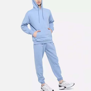 Ensemble de survêtement à capuche pour homme, 100% coton molletonné, écologique, de haute qualité, coupe classique, 2 pièces, 260g - Product Image 3