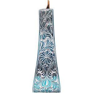 Cheval Western 5 "de large baril Racer Show Étriers légers en aluminium gravé Étriers de selle Rodeo Trail Arena Riding - Product Image 2