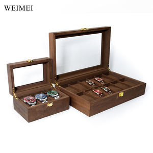 WEIMEI vente en gros boîte en bois rétro pendentif stockage montre affichage organisateur cas affichage montre bijoux boîte de rangement - Product Image 2