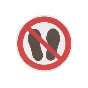 Cartel de prohibición "Prohibido el acceso", ISO 7010, película, autoadhesivo, 100 mm, paquete = 10 piezas - Product Image 1