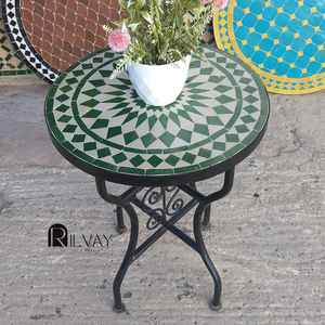 Dazzling <b>Mosaic</b> Side Table: Iridescent <b>Art</b> - Blue Coffee Table - Side Table - Livingroom Decor - Gift - Product Image 4