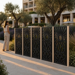 Decorative CNC Cut PVC Privacy Screen Room Divider Panel Vintage Ornament 600 x 1000 mm Made in Germany - Product Image 4