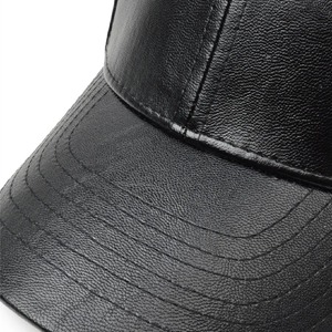 Gorra de béisbol de tamaño adulto para hombre RIVIAN ATLANTIC, superventas, suministro ODM, estilo deportivo de cuero negro genuino - Product Image 6