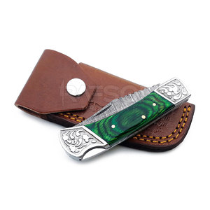 Cuchillo de bolsillo de Damasco hecho a mano de 6,5 pulgadas para hombres, cuchillo plegable con bloqueo trasero, cuchillo de bolsillo plegable para acampar y senderismo - Product Image 5