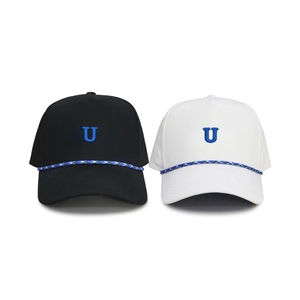 Gorra de Golf Personalizada OEM Resistente al Agua con Logotipo Bordado en 3D, Cuerda Trenzada Personalizada, 5 Paneles, Orificios Cortados con Láser, Parte Trasera Ajustable - Product Image 3