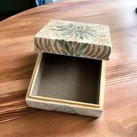 Kotak Perhiasan Ukiran Desain Khusus dengan Inlay Mutiara Buatan Tangan, Interior Beludru Kayu MDF, Kemasan Premium untuk Jam Tangan dan Cincin.