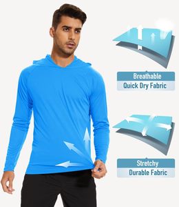Camisetas de Protección Solar UPF 50+ con Capucha para Hombre, Transpirables, de Alta Calidad, Personalizadas, de Manga Larga, Deportivas, para Pesca, Camisetas de Protección contra Erupciones - Product Image 5