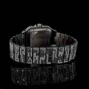 Reloj automático de diamantes de moissanita de alta calidad hecho a medida, esfera con números romanos, joyería de extremo clásico de lujo - Product Image 3