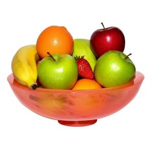 Tazón decorativo de resina epoxi de color melocotón hecho a mano con acabado brillante para centro de mesa, decoración del hogar o exhibición de frutas - Product Image 3