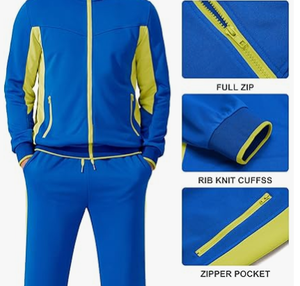 Conjunto Deportivo de Invierno para Hombre, 2 Piezas, Chándal Estampado, Informal, para Correr, con Cremallera, Cálido - Product Image 4