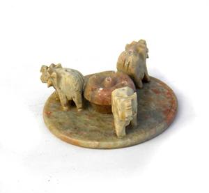 Quemador de Incienso Ecológico de Piedra Natural con Grabados de Elefante y Globo Terráqueo Católico, Diseño Feng Shui - Product Image 4