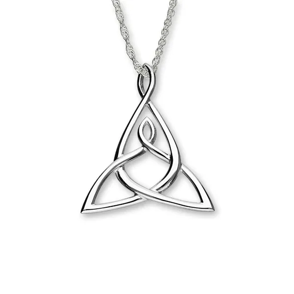 Ortak 925 Sterling Silver Pendant Necklace Handmade Traditional Celtic Twisting Fine Designer Jewellery of Scotland for Women