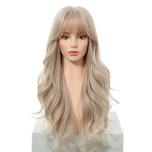 Pre-Order Ines-DWY MiraScalp Free Part Wavy Blonde Synthetic <b>Wig</b> with Transparent Lace Realistic Scalp Glueless - Product Image 2