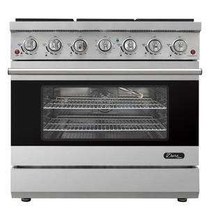 Du ro Kitchen 36" Pro-Style Stainless Steel Gas Range 5.5 cu. ft. Convection Oven - Product Image 1