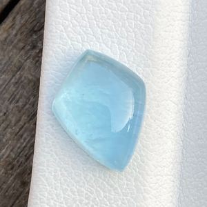 Piedra de cabujones de forma elegante de Aguamarina de Color superior Natural única con buen brillo, piedras preciosas sueltas para hacer joyas de 3,56 quilates - Product Image 1