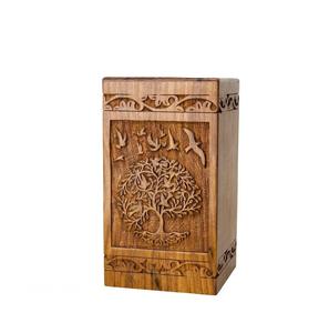 Urne funéraire arbre de vie en palissandre pour cendres humaines boîte en bois pour animaux de compagnie urnes funéraires adultes faites à la main personnalisées - Product Image 5