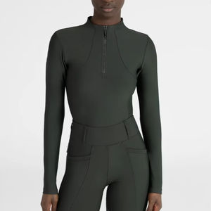 Chemise d'équitation athlétique pour femmes, légère, respirante, anti-humidité, tissu extensible, haut d'équitation, confort estival - Product Image 1