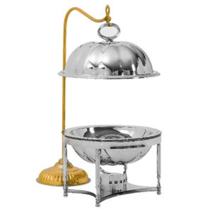 Réchauffeur de buffet chauffe-plats en or vintage pour hôtel chauffe-plats chauffe-plats pour mariage et fête - Product Image 6