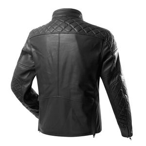 Cuero GW0512 Hombres The Legend Classic Black Premium Chaqueta de cuero para motocicleta con forro acolchado - Product Image 2