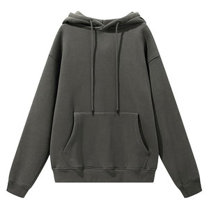2026 Plus Size Custom Logo Solid 100% Cotton Heavy Weight Fleece Eco-Friendly Unisex Oversized <b>Long</b> Sleeve Winter <b>Hoodie</b> - Product Image 5