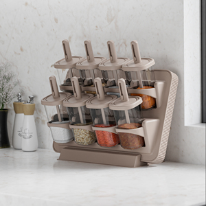 Estante de especias de soporte de 8 piezas de alta calidad con cuchara duradero y duradero a prueba de agua envío rápido - Product Image 5