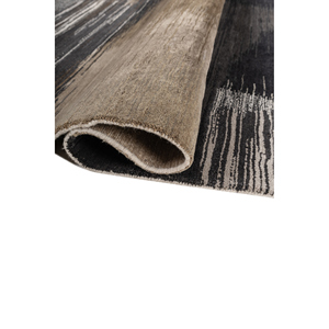 Alfombra Kavi Ivory Afterglow de Lana y Seda Anudada a Mano, Diseño Rectangular Abstracto Clásico, 10 mm, Hecha a Mano para Sala de Estar o Dormitorio -EBSK-07 - Product Image 2