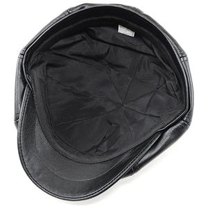 Casquette de baseball en cuir classique imperméable vintage 2026, nouvelle mode, logo personnalisé vierge, service OEM unisexe, cuir personnalisé - Product Image 4