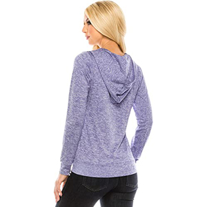 Sweat à capuche court à fermeture éclair pour femme, Logo personnalisé, décontracté - Product Image 6