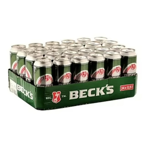 Cerveza Importada Beck's al por Mayor, 24 Botellas de 275 ml Cada Una, Ingredientes Naturales: Agua, Malta de Cebada y Lúpulo para Supermercado - Product Image 1