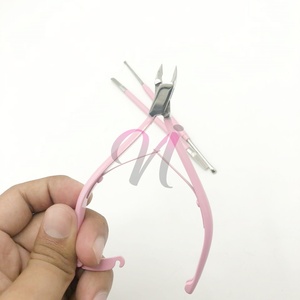 Outil d'art d'ongle de précision en acier inoxydable enduit de poudre rose Outils de manucure et de pédicure Outils de soin des ongles personnalisés à faible coût - Product Image 6