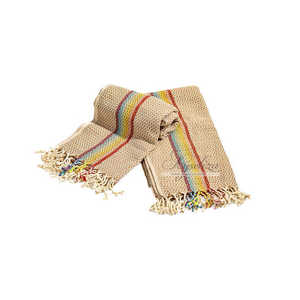 Peshtemal Turkish Cotton <b>Towel</b> <b>Lightweight</b> Fast-Drying Absorbent Soft Handwoven Loomed Blanket for Summer Spa <b>Beach</b> Travel Logo - Product Image 2