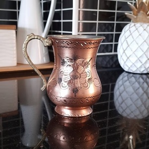 Tasse solide de mule de Moscou en cuivre pur or rose Tasse de fabrication de haute qualité en cuivre massif pur au prix d'usine de l'Inde - Product Image 5