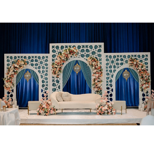 กรอบตัดเลเซอร์สีขาวสำหรับงานแต่งงานของราชวงศ์กรอบฉากหลังงานแต่งงานแบบดั้งเดิมออกแบบมาใหม่จาก DST - Product Image 1