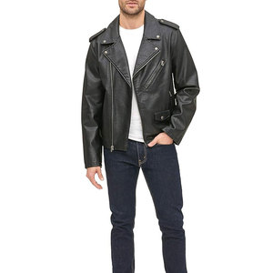 Blouson aviateur en cuir véritable pour homme, style universitaire oversize, doublé pour l'hiver, coupe droite, style urbain - Product Image 1