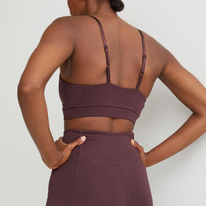 Sujetador Deportivo LULU de Punto Sin Costuras con Logotipo Personalizado OEM, Alta Elasticidad, Jacquard, Efecto Moldeador, Absorbe la Humedad, Chaleco de Yoga para Gimnasio, Sujetador de Yoga Lulu - Product Image 3