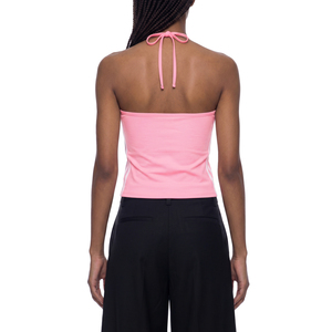Débardeur court dos nu color block pour femme - Haut de yoga décontracté ample en maille côtelée respirante - Product Image 5