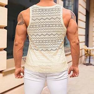 240gsm 100% algodón logotipo personalizado chaleco sin mangas camisetas sin mangas ropa de entrenamiento camiseta chaleco para hombres - Product Image 5