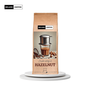 Café Molido Arábica de Vietnam, Sabor Avellana, con Mantequilla, Sal y Notas Amargas, Tueste Medio, Bolsa de 250g, Alta Calidad, Milano, 1 Año de Duración - Product Image 5