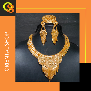 Wholesale Suppliers Necklace Earrings <b>Ring</b> <b>Set</b> with 22K Gold Plated Luxury Style Jewelry <b>Set</b> for Sale <b>Women</b> Wearing Jewelry <b>Set</b> - Product Image 5