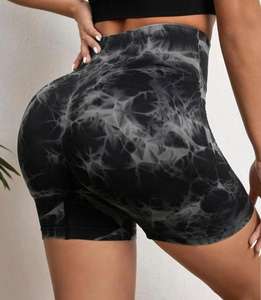 Shorts Deportivos de Cintura Alta para Mujer, Personalizados, de Alta Elasticidad, Secado Rápido, para Yoga, Premium, Spandex/Nailon, Elásticos en 4 Direcciones, Cómodos - Product Image 1
