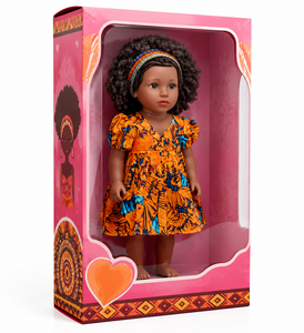 Poupée Africaine <span class=keywords><strong>Fille</strong></span> Tusalmo en Gros 45 cm (18 Pouces) avec Tenues Mode Les Plus Récentes, Jouet Doux en Vinyle et Plastique Éducatif - Product Image 6