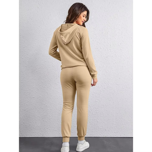 Ensemble de survêtement décontracté à capuche imprimé pour femmes grandes tailles, faible MOQ, logo personnalisé, vêtements tendance - Product Image 6