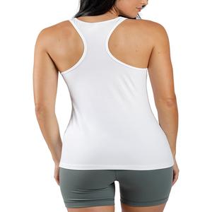 Camiseta Deportiva de Yoga para Mujer OEM, 100% Algodón, Transpirable, Antibolitas, Ecológica, de Secado Rápido, Corta, con Tirantes y Cuello, Sostenible - Product Image 2