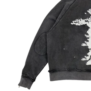 Sweat à capuche personnalisé délavé à l'acide pour homme, en molleton français, logo intégral, fermeture éclair intégrale - Product Image 5