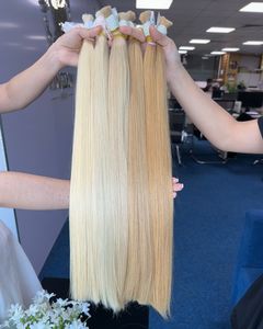 Extensiones de Cabello Virgen Vietnamita Remy, Super Double Drawn, Colores Rubios, Cierre de Encaje, Trama Recta Individual - Product Image 1